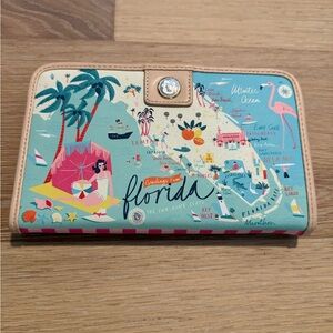 Spartina Florida Themed Wallet/clutch Multicolor